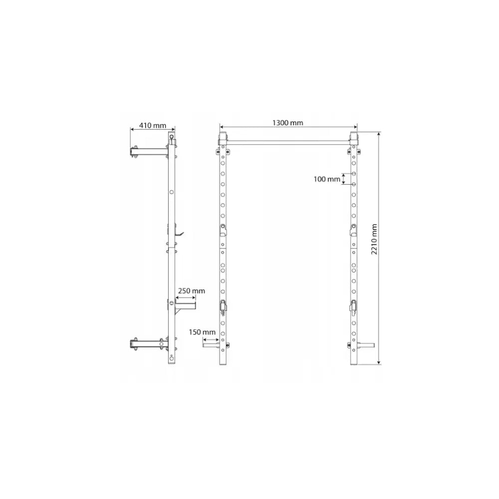 Sammenleggbar Veggmontert Rack Mfx001 med Sikring