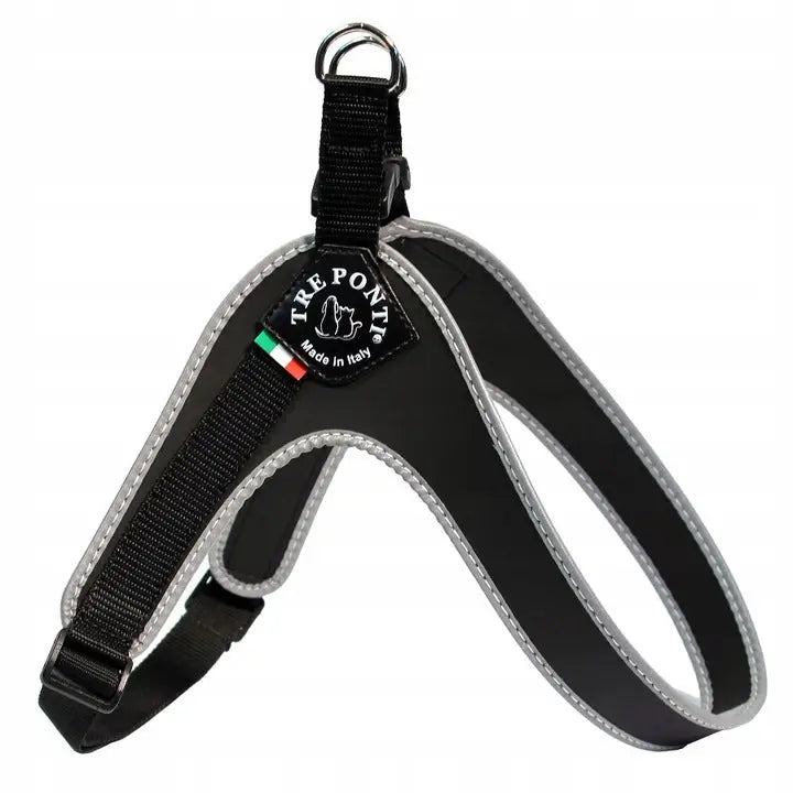 Seler til Mops Shih Tzu 50 til 67cm Tre Ponti Svarte
