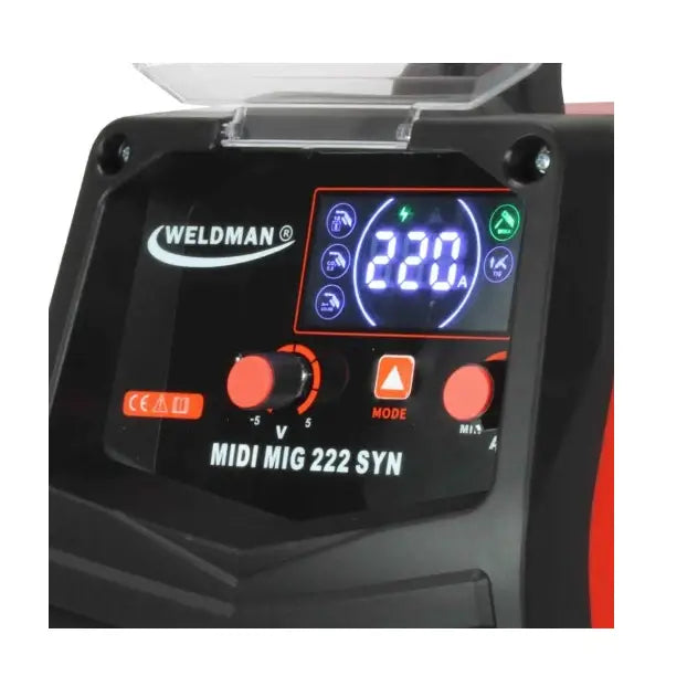 Semi-automatisk Sveiseapparat Weldman Midi Mig 222 Synergi Mig/mag Mma Tig