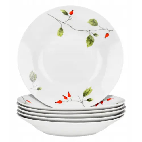 Servise Middagsett for 6 Personer 18 Deler Porselensett