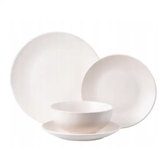 Servise til 6 Personer med Bolle Beige Tallerkensett 18 Deler Matt