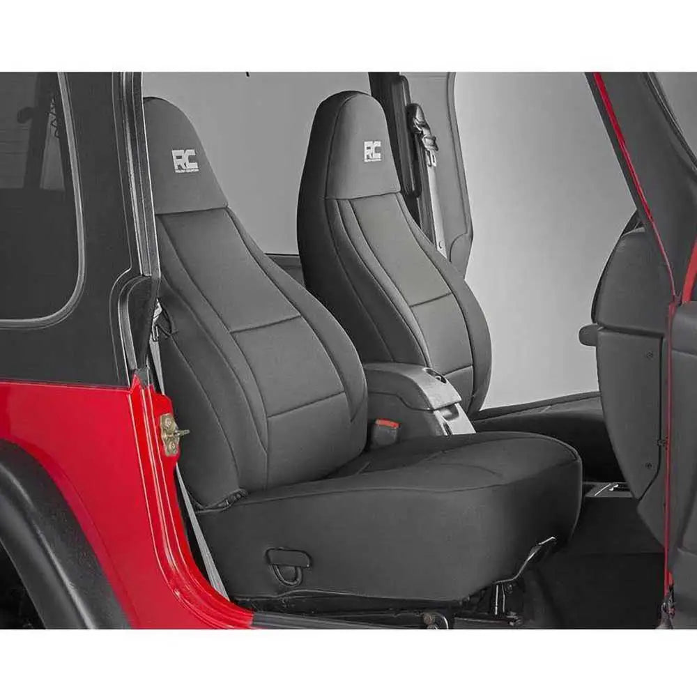 Setetrekk i Neopren Svart Rough Country - Jeep Wrangler Tj 97-02