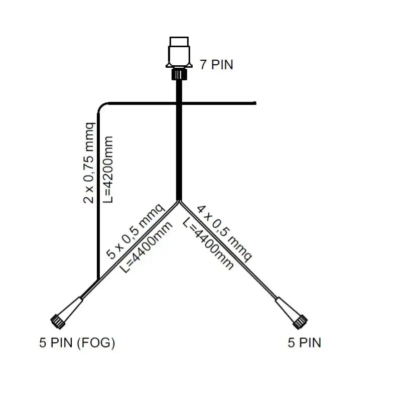Aspöck Multipoint Ii Baklys med 5 m 7-pin Sele