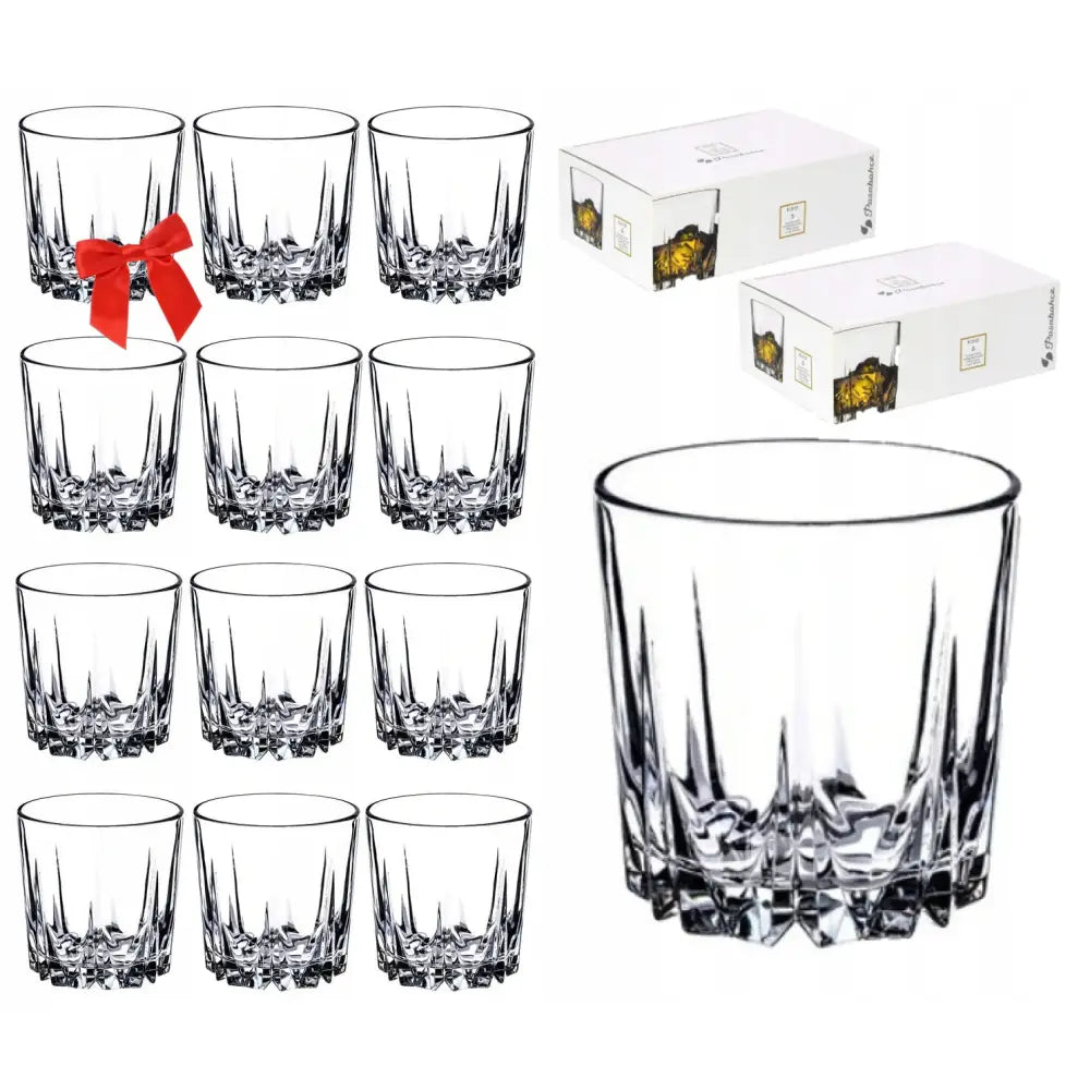 Sett av 12 Glass Komplett Whiskydrinksett 300 Ml