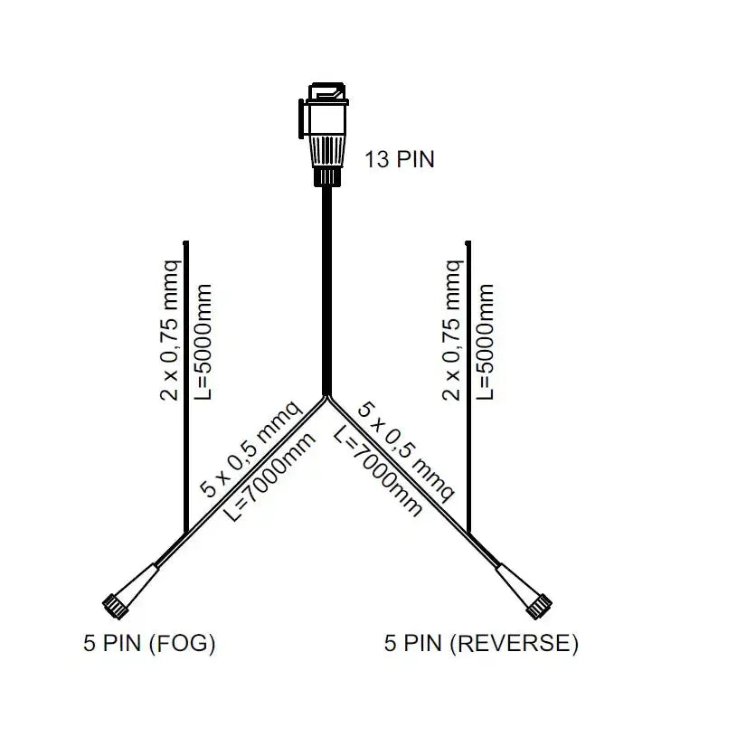 Baklys Tilhenger 13-pins