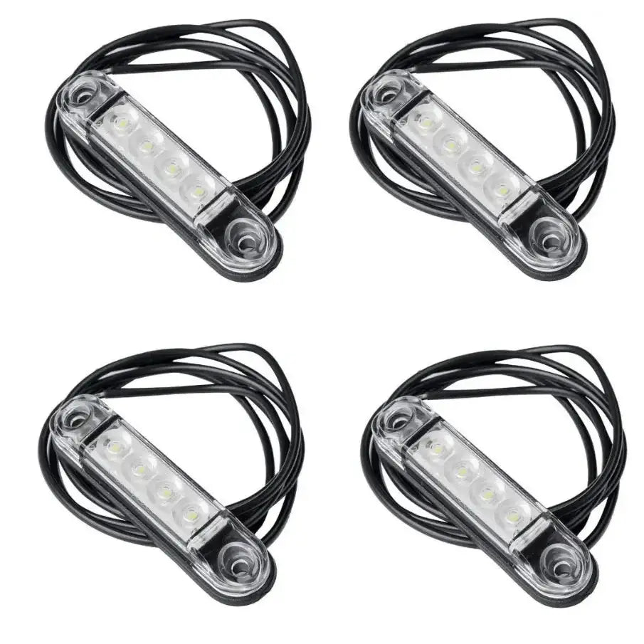 Sett med 4x Hvite Led-klaringslamper Horpol Slim