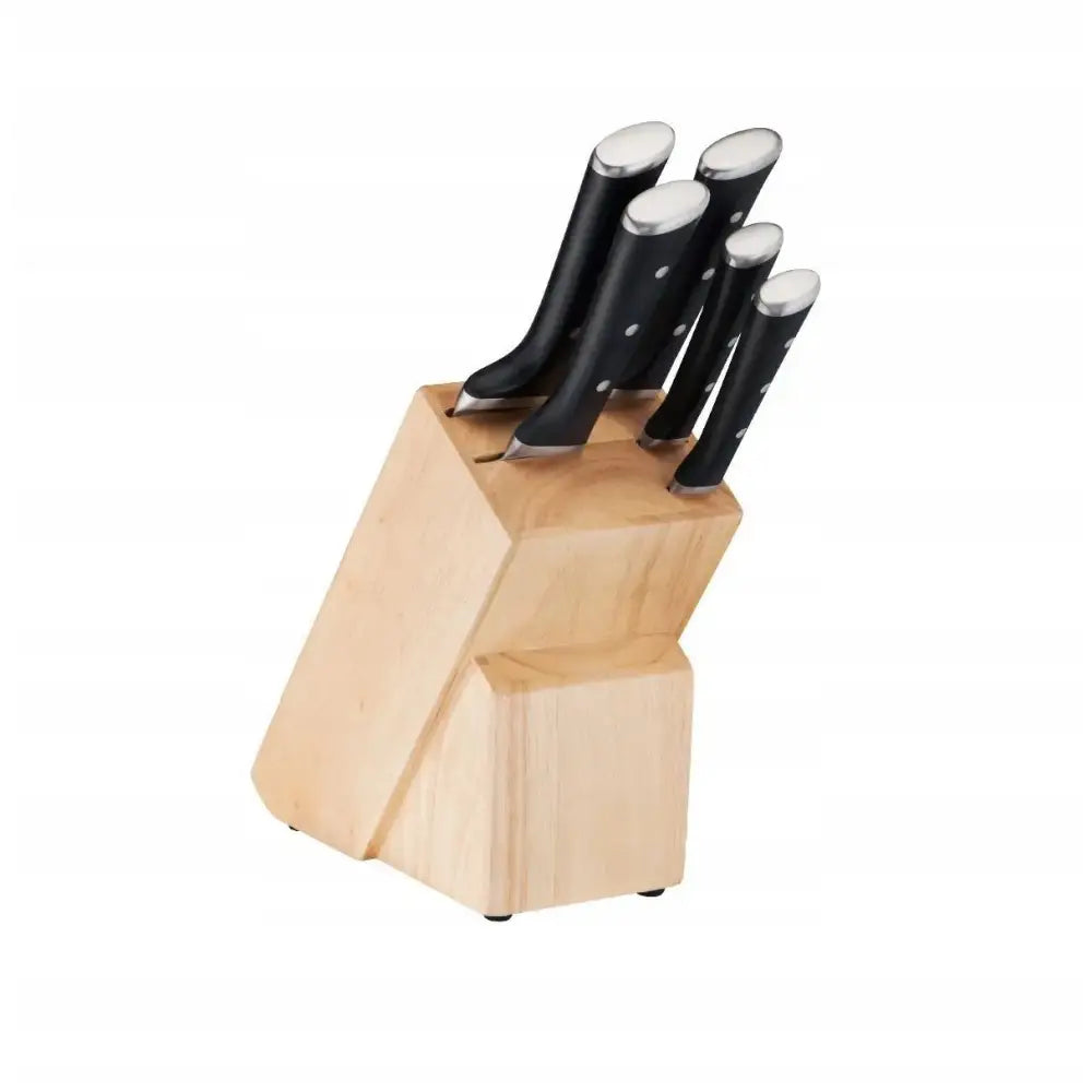 Sett med 5 Tefal Ice Force Kniver i Tysk Stålblock