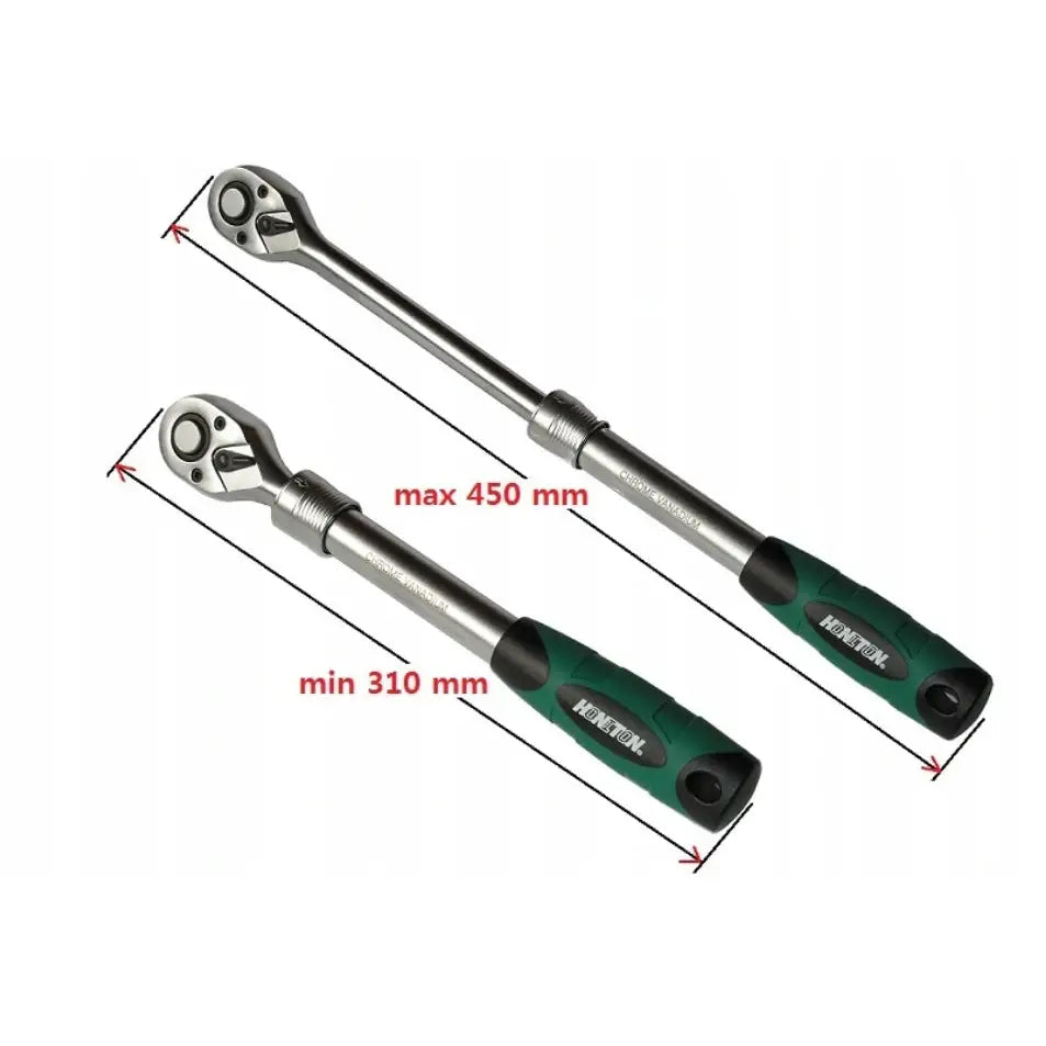 Sett med Teleskopiske Ratchetnøkkel 1/2’’ 1/4 h