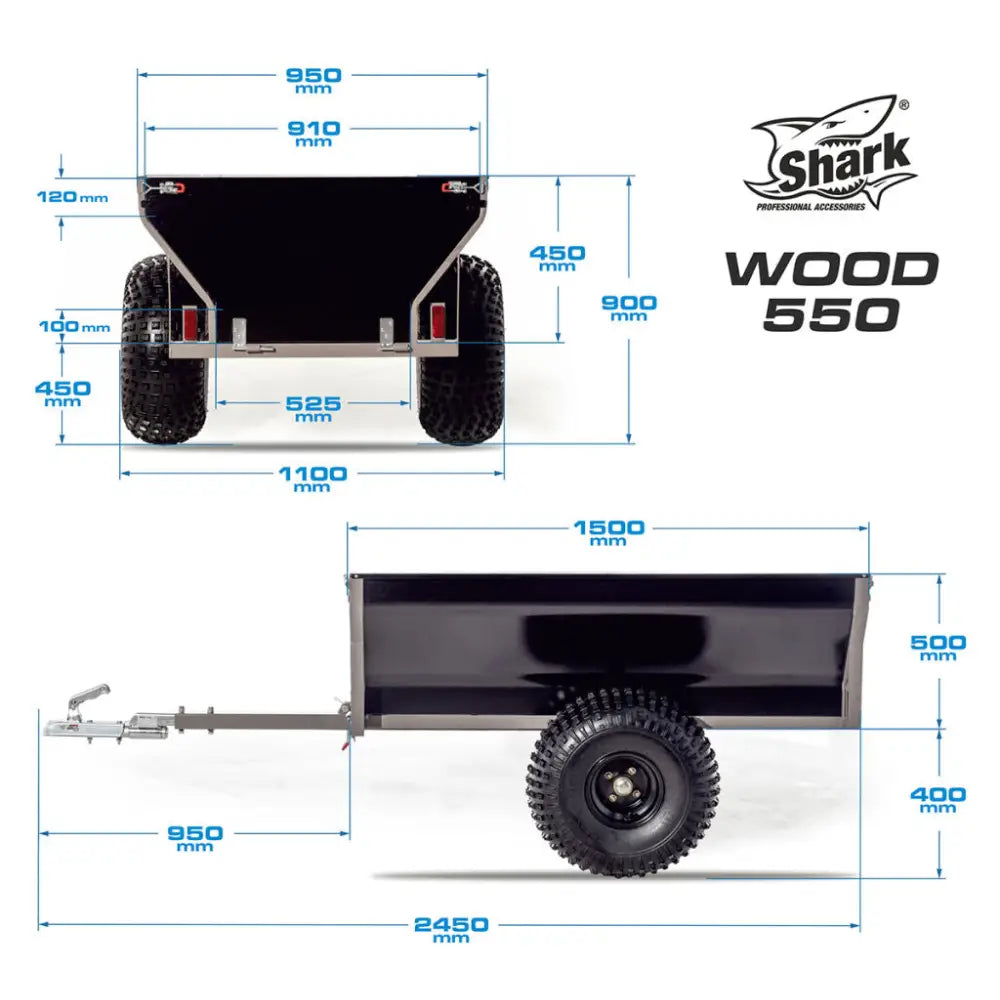 Shark Atv Henger Tre 550 Svart