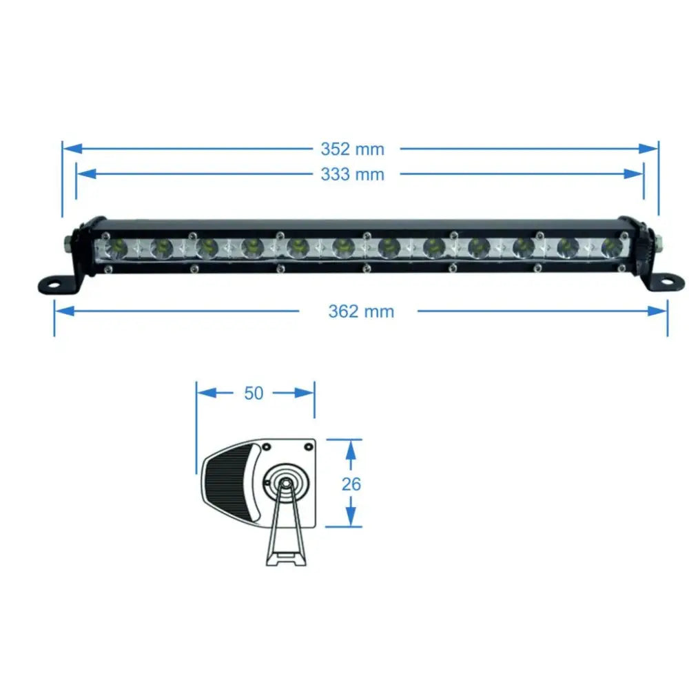 Shark Led Lysbjelke 13’’ 36w