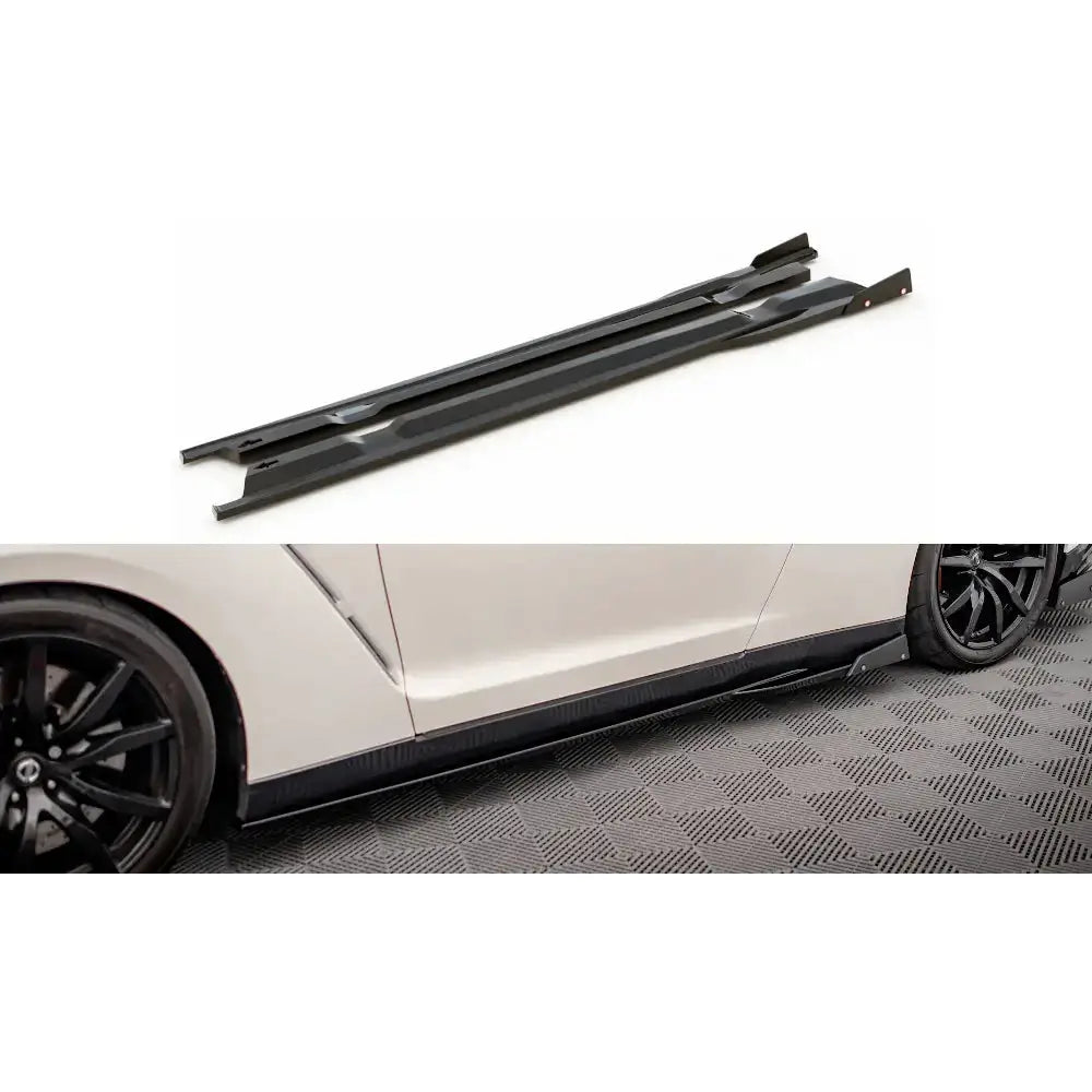 Sideskjørt Lepper V.1 + Flaps - Nissan Gtr R35 Facelift 11-16