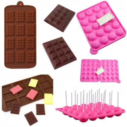 Silikonform for Cake Pops og Iskrem Lollipops + Form