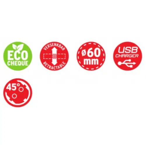 Skrivebordskolonne med Usb Lader Tower Power 3-veis 2m