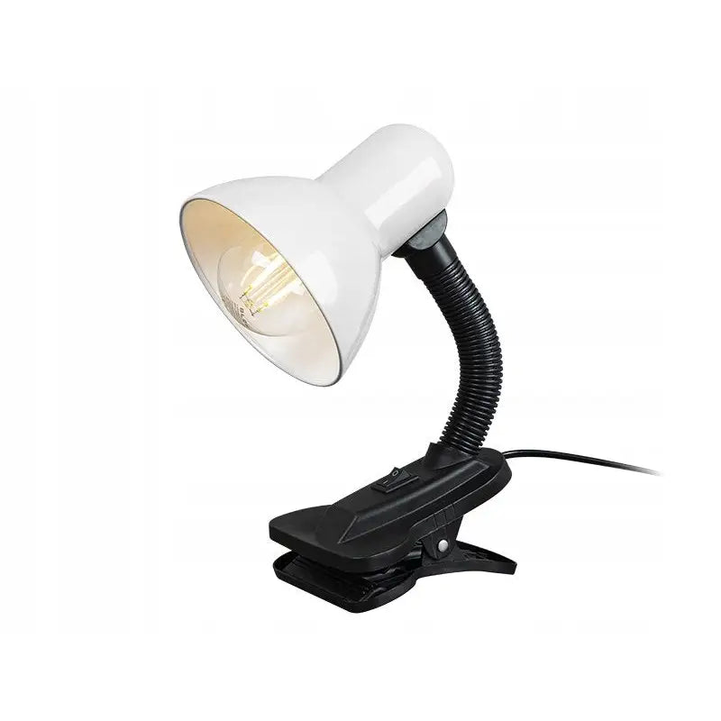 Skrivebordslampe Lb-08 med Klips Hvit
