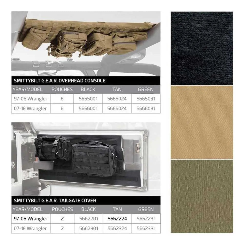 Smittybilt G.e.a.r. Bakluke Trekk i Coyote Tan - Jeep Wrangler Tj 97-06