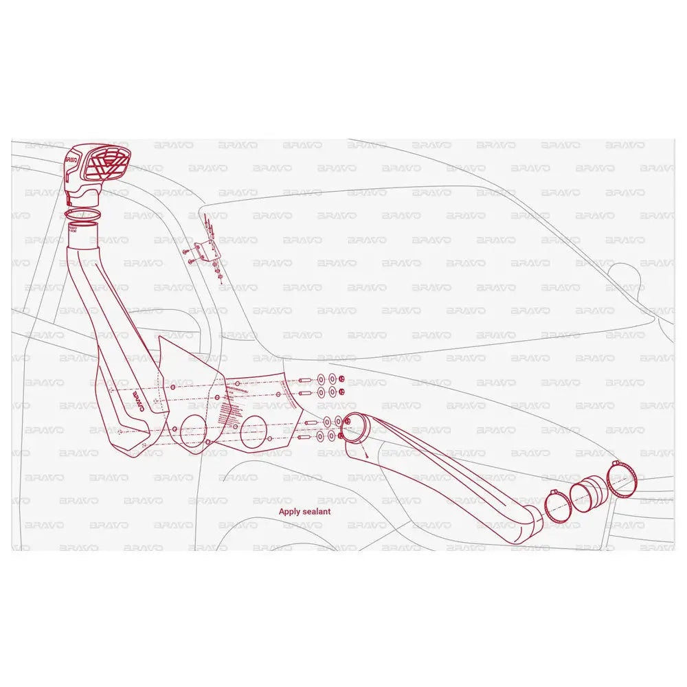 Snorkel Luftinntak Bravo - Toyota Hilux Revo 15-20