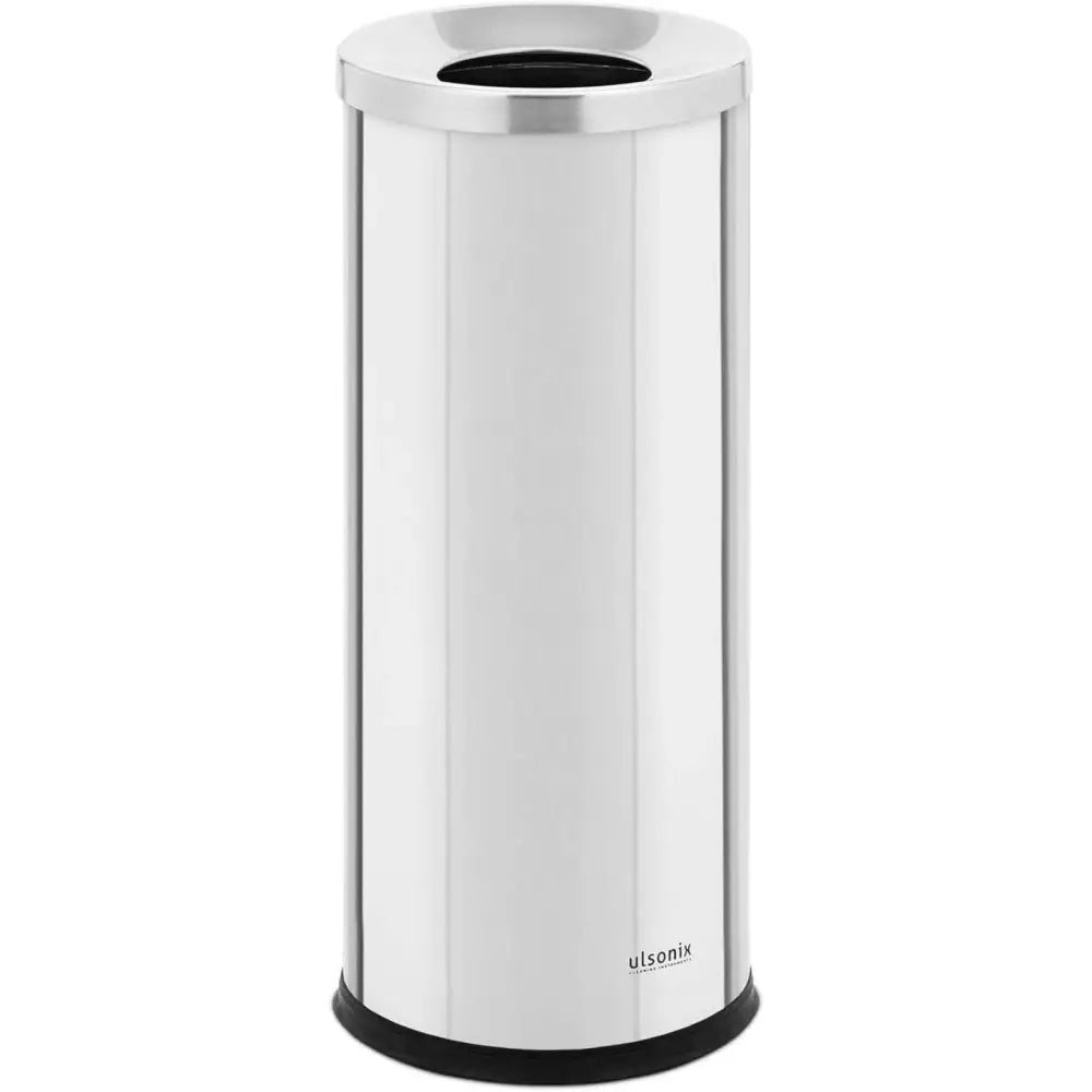 Sølv Utendørs Rundt Stål Avfallsbeholder 250x610 Mm