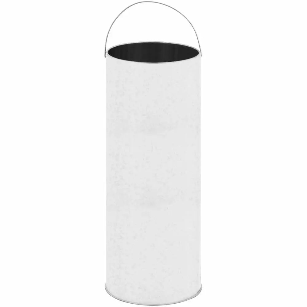 Sølv Utendørs Rundt Stål Avfallsbeholder 250x610 Mm