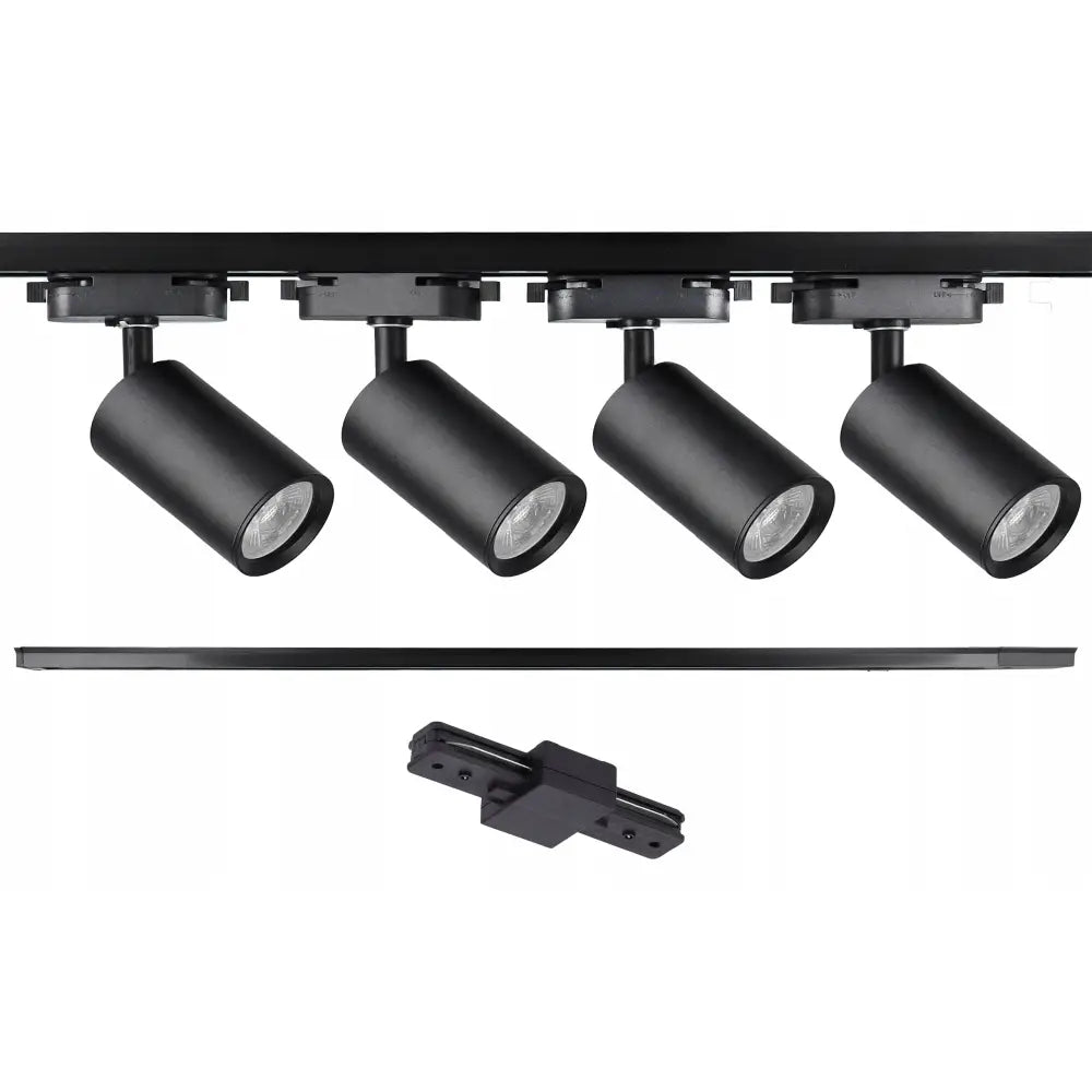 Sporledningsett Skinne 2m + 4 Gu10 Lamper Farger