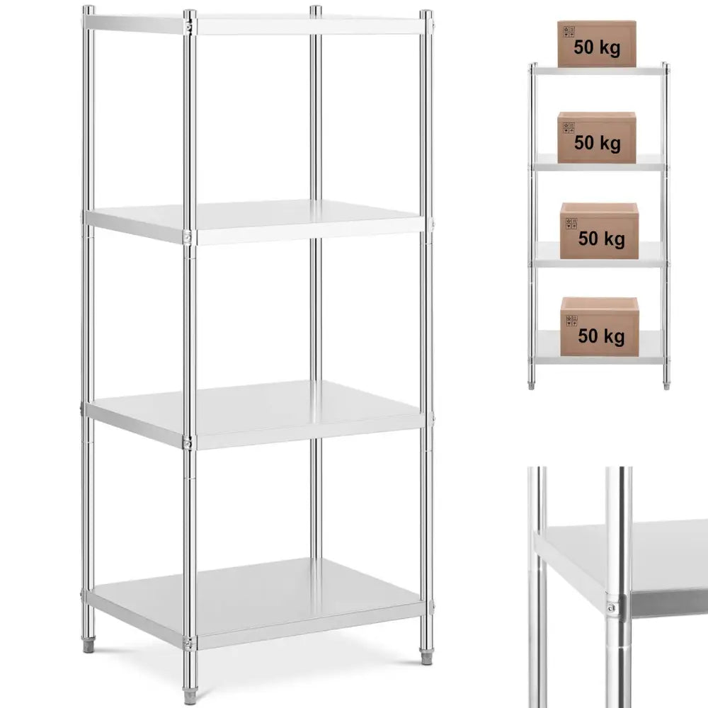 Stål Hylle Unit 4 Hylle 80x60cm Høyde 180cm