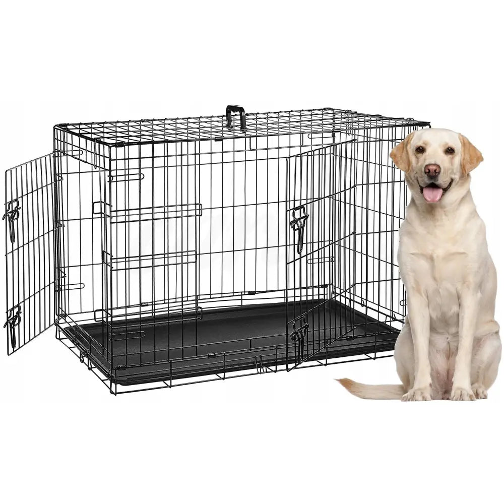 Stor Metallbur Hundegård for Hunder 122x76x83