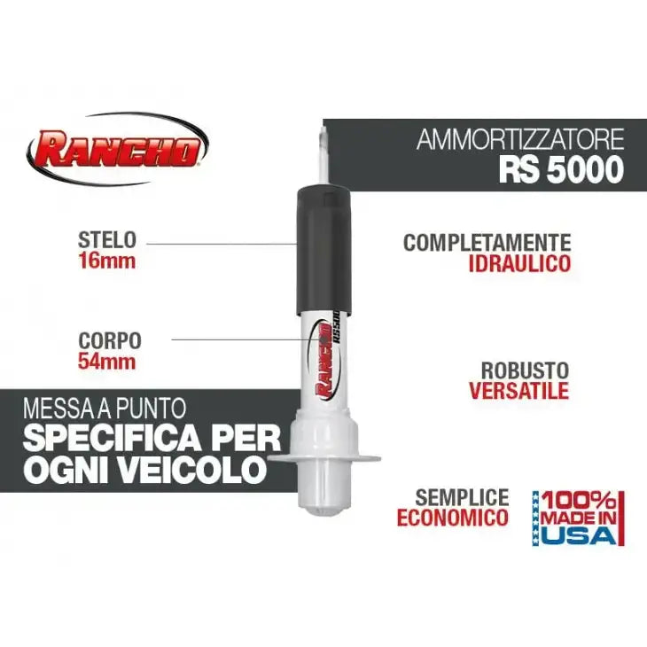 Støtdemper Foran Rancho 5000 - Jeep Cherokee Kj 01-08
