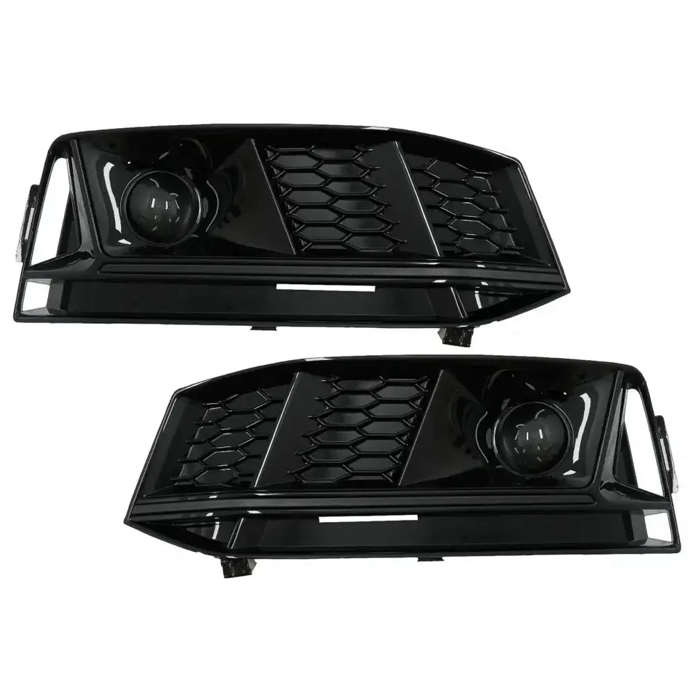 Støtfanger Nedre Griller Audi A4 B9 S-line 16-18 Rs4 Design Black Edition