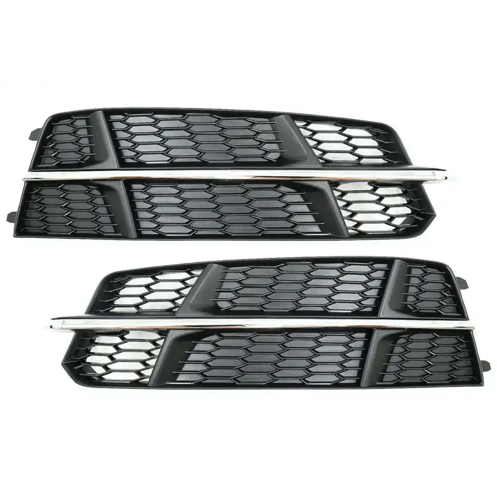 Støtfanger Nedre Griller Audi A6 C7 4g S-line Facelift 15-18 Black Chrome