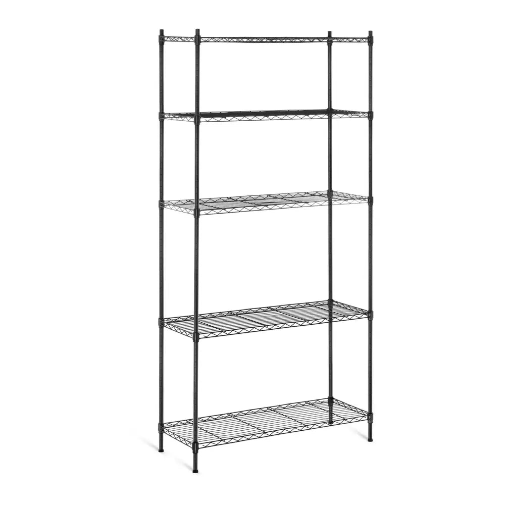 Svart åpent Trådhyllereol 180x90x35cm til 150kg