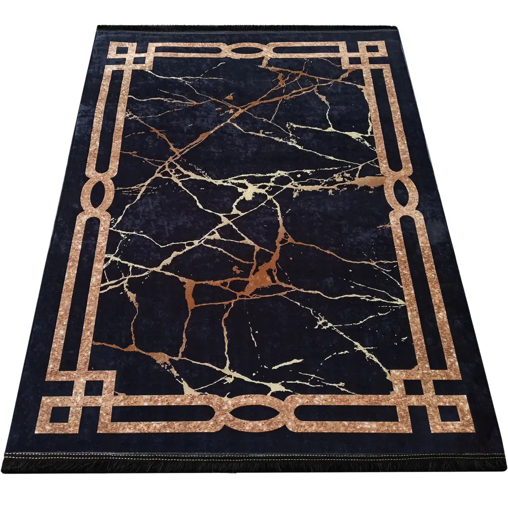 Svart og Gull Tepe 120 x 180 Cm