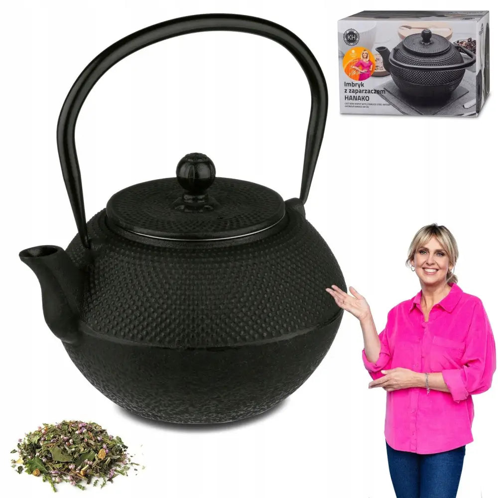 Svart Tekanne med Tefilter - Tebryggersett Tekanne