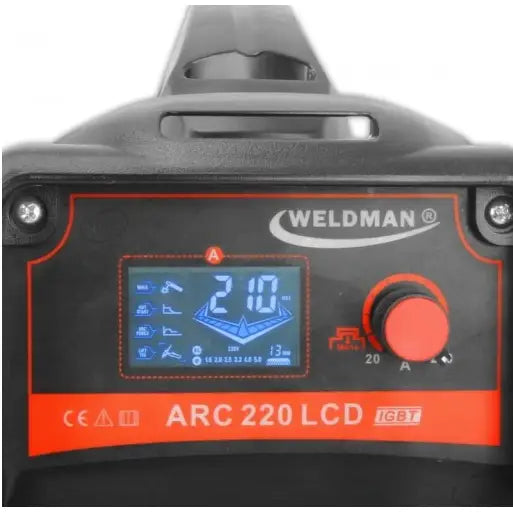 Sveiseapparat Arc 220 med Lcd-display