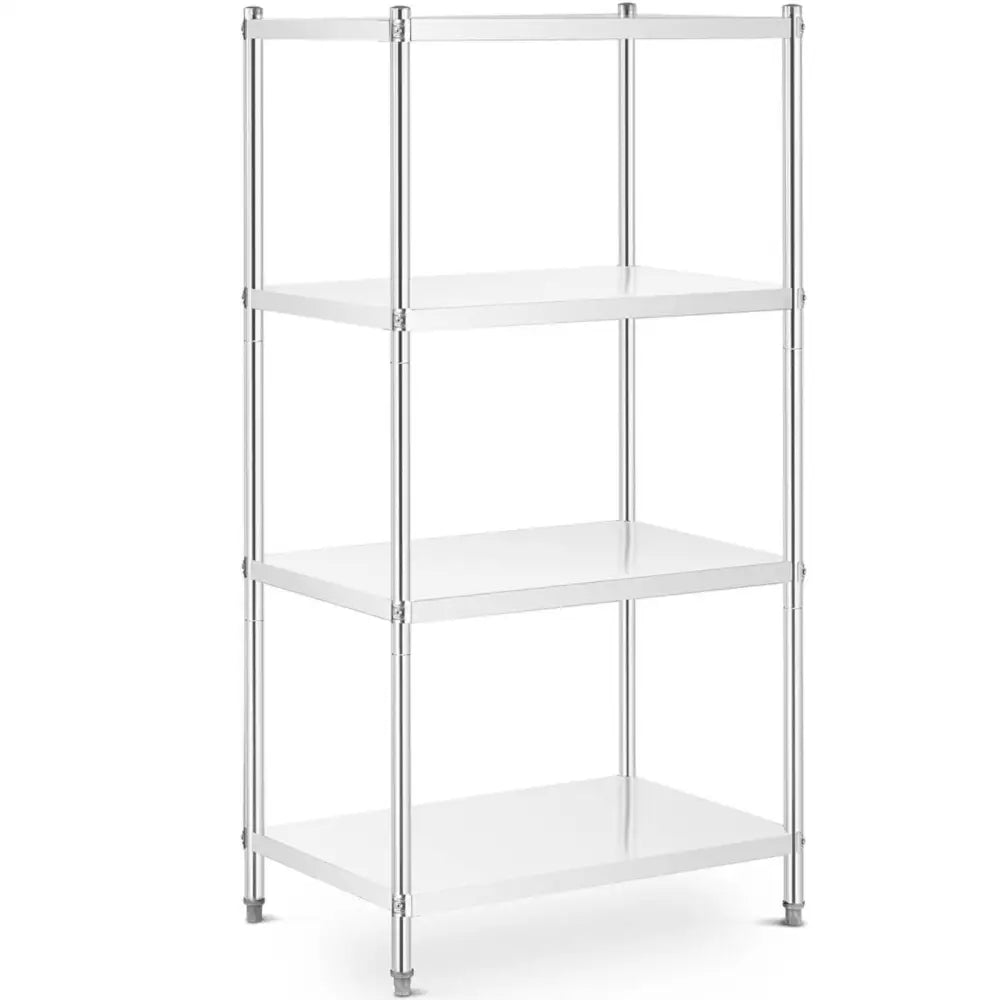 Sveiset Rustfritt Stål Hylle 4 Hyller 90x60cm H180cm