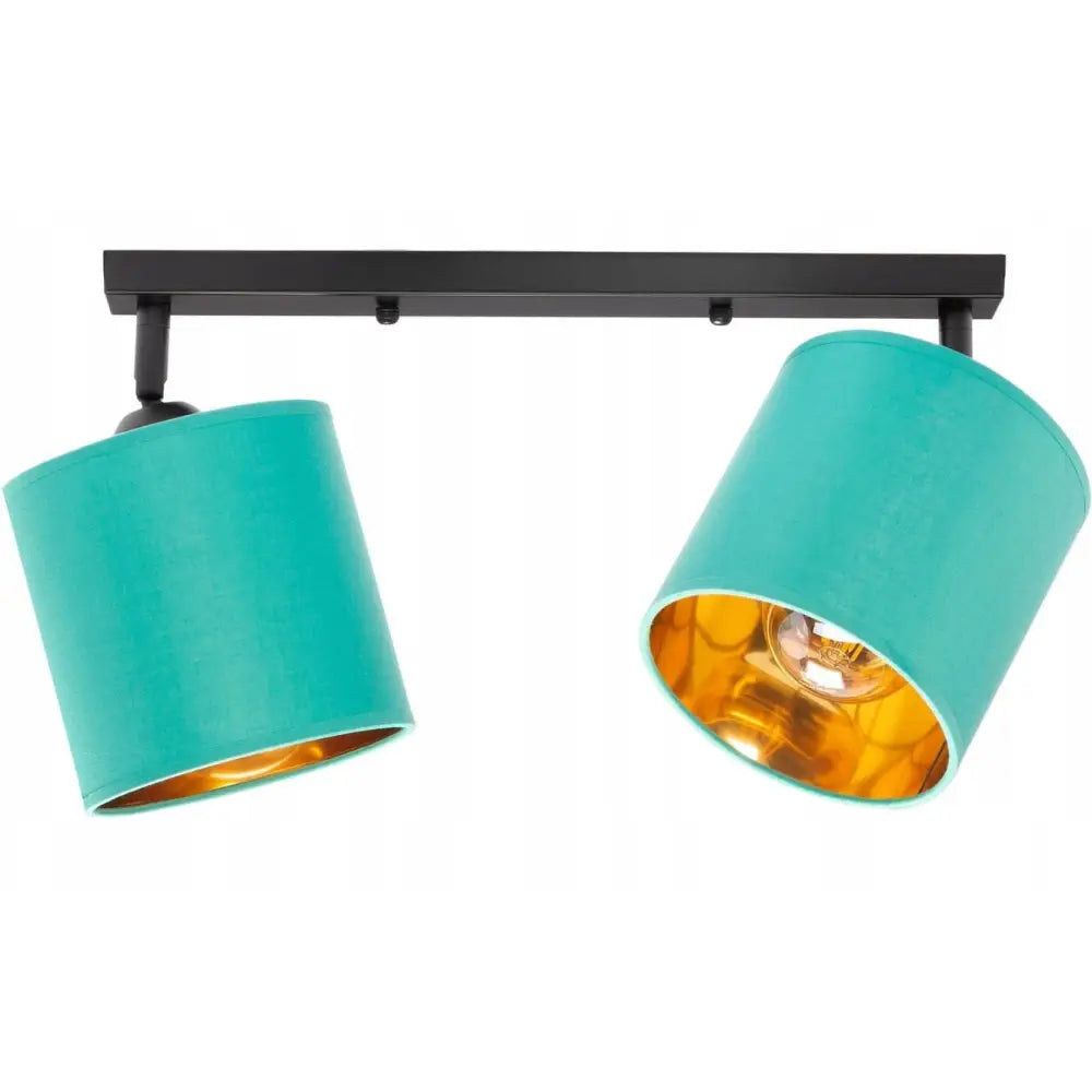Taklampe Dobbelt Skinne Turkis Skjerm Or