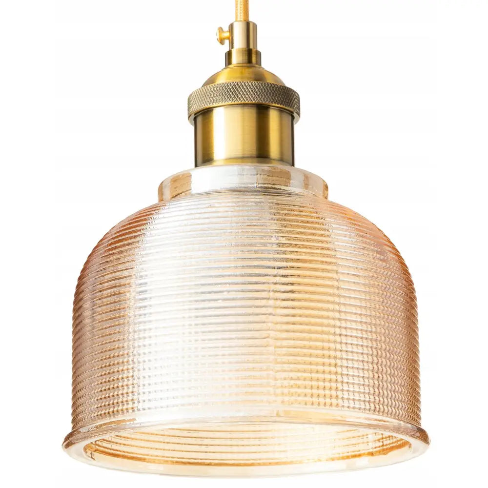 Taklampe i Glass Bell - Ravfarget (5908275923909)