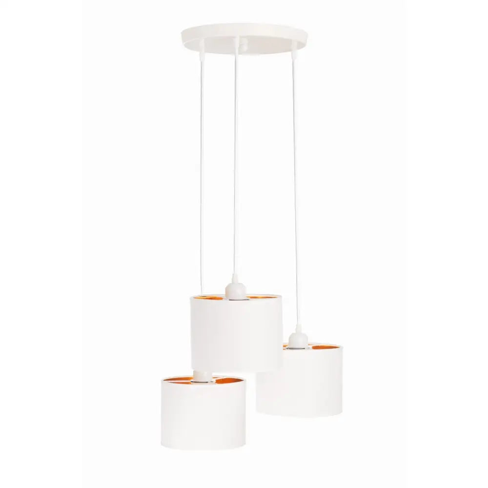 Taklampe i Taket med 3 Skjermer Oro Hvit (wsc007_b)