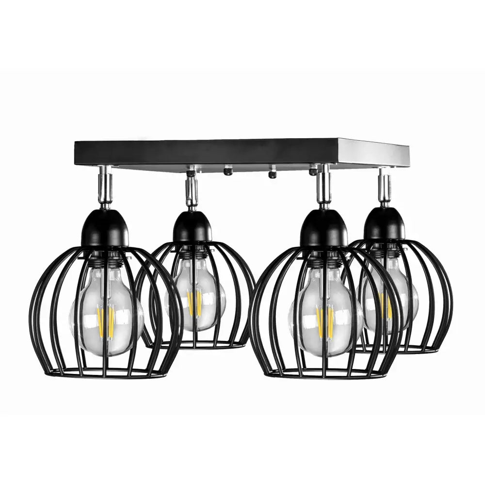 Taklampe med 4 Justerbare Skjermer