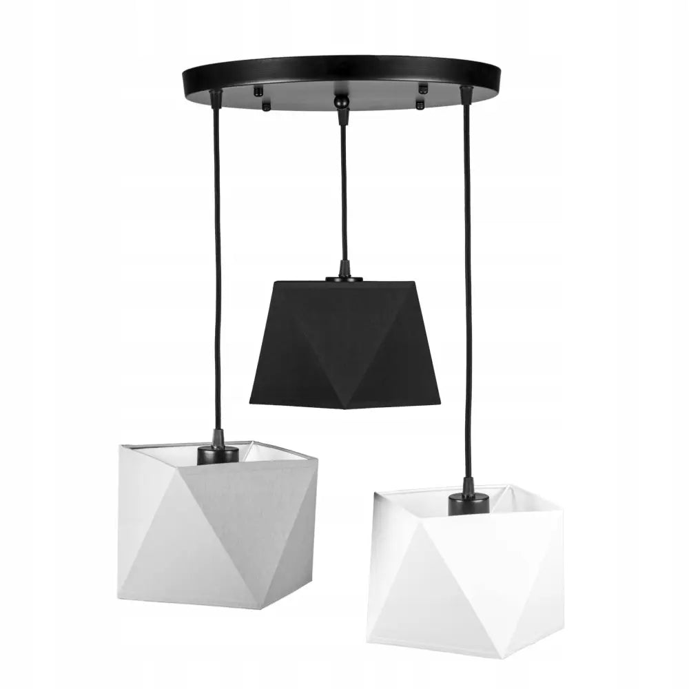 Taklampe med Tre Hengende Skjermer Justerbar E27 (lw)