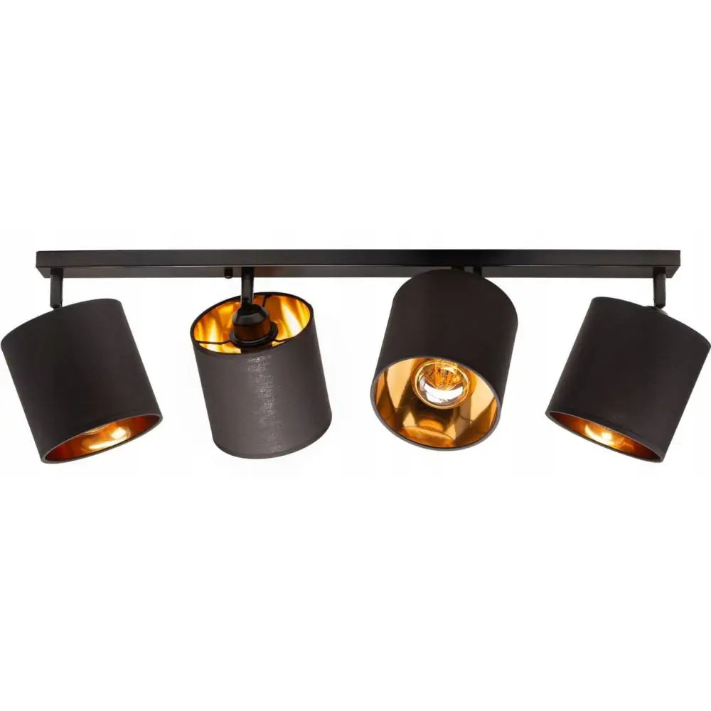 Taklampe Rekke 4 Svart Skjerm Oro Led