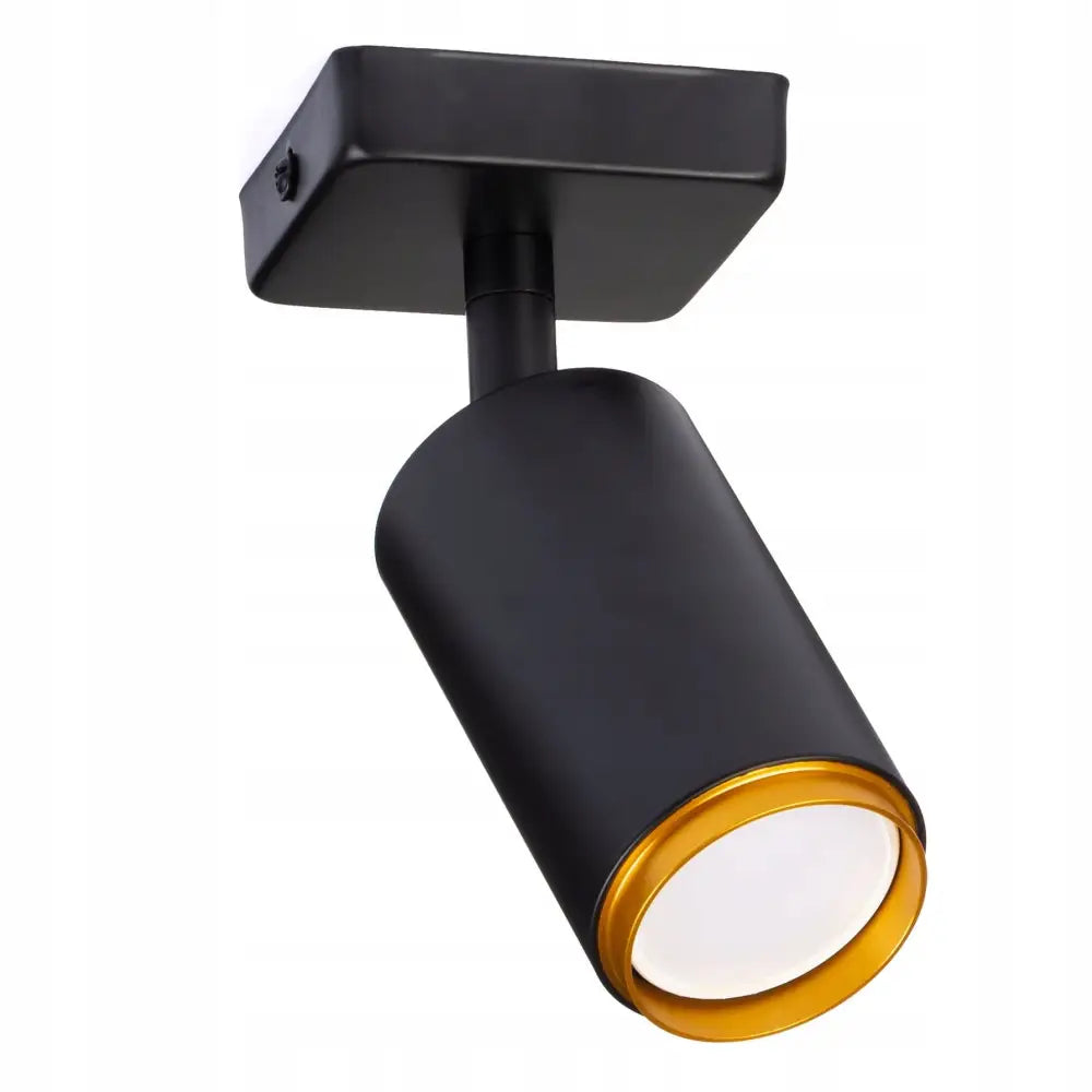 Taklampe Spotlight Enkelt Rør Svart Gull