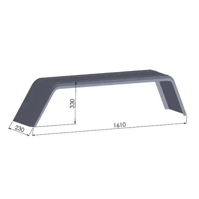Tandemskjerm for Tilhengere Metall 14’’