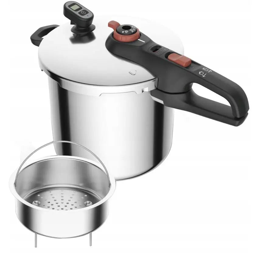Tefal Secure Trykkoker 8l med Kurv og Timer