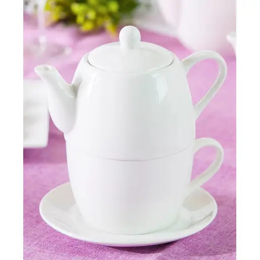 Tekanne med Kopp fra Altom Design Regular Porselen 400 Ml X2