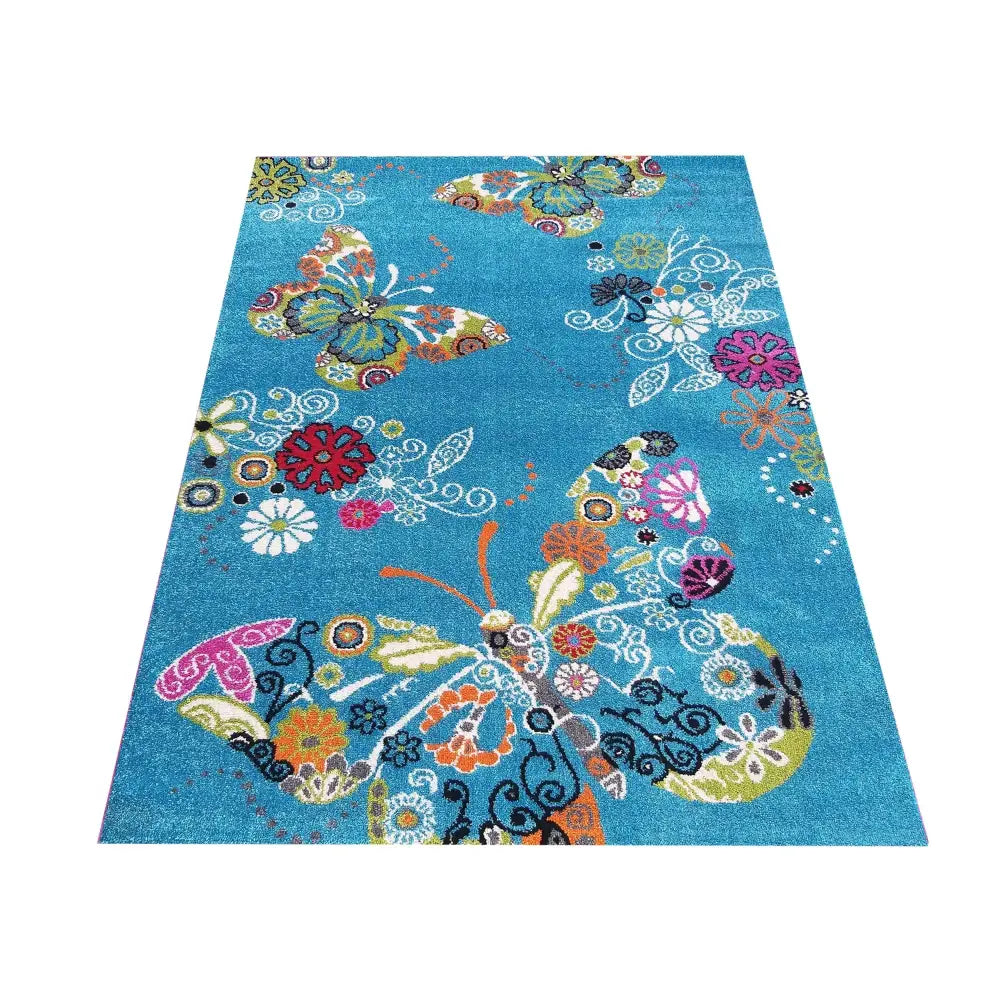 Tepe Bella 114 Blå 120 x 170 Cm Runde - 100% Pp Heat Set Frise