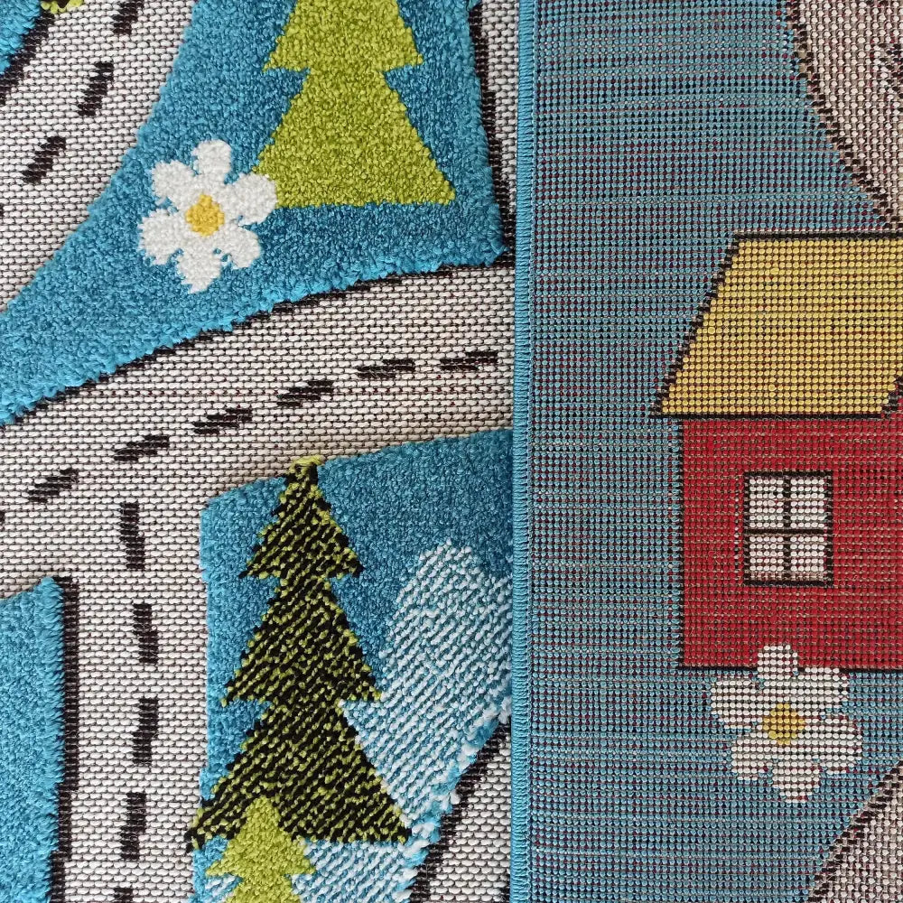 Tepe Color Kids 02 Blå 100 x 150 Cm