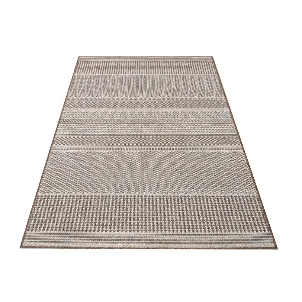 Tepe Høykvalitets Dobbeltsidig Tau Zara 12 i Brun 120 x 170 Cm