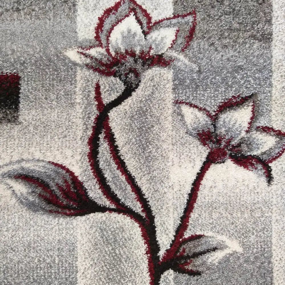 Tepe Otto 02 Grå-rød 120 x 170 Cm