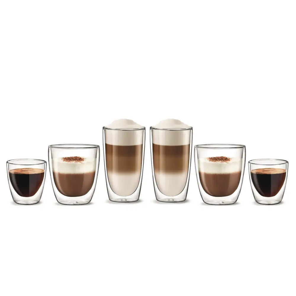 Termosett med Glass for Espresso og Latte - 6 Stk