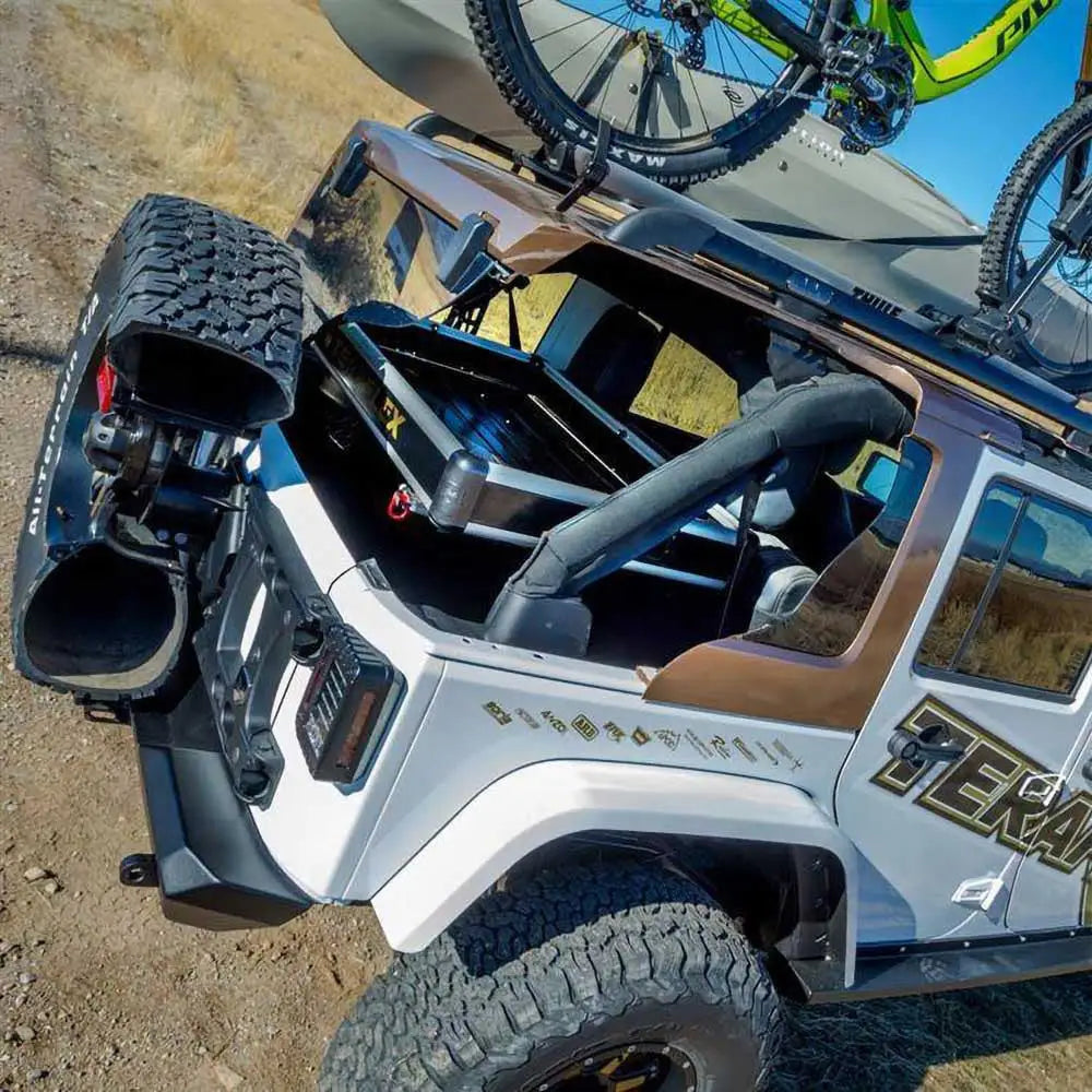 Terrex Wasatch Svart Sidepanelsett for Bagasjehylle - Jeep Wrangler Jk 4 d 07-18