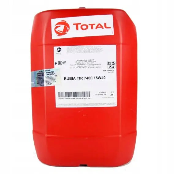 Total Rubia Tir 7400 15w40 E7 20l